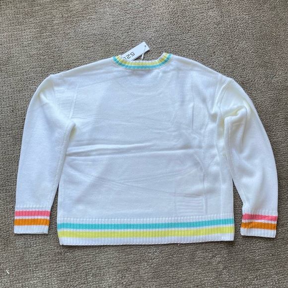 Crew Neck Sweater Long Sleeve Sun Print 525 AMERICA Large - Picture 3 of 8